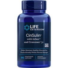 Life Extension CinSulin® with InSea2™ and Crominex® 3+, 90 vege caps
